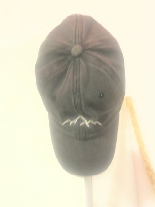 Gorra gris con bordado de montaña