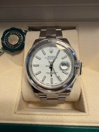 Rolex Oyster Perpetual Datejust Plata Blanco