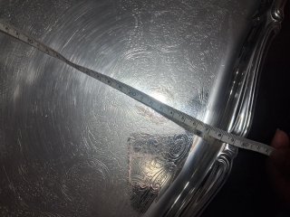 Vassoio antico acciaio inox stile edoardiano