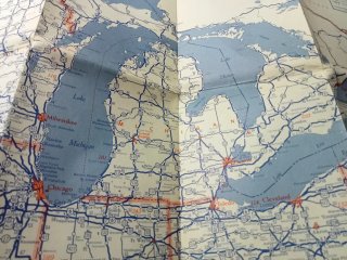 Bonito, Curioso y Antiguo Mapa Carreteras de U.S.A