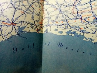 Bonito, Curioso y Antiguo Mapa Carreteras de U.S.A