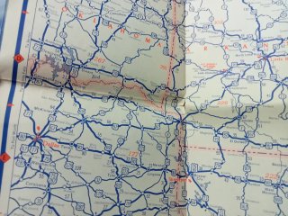 Bonito, Curioso y Antiguo Mapa Carreteras de U.S.A