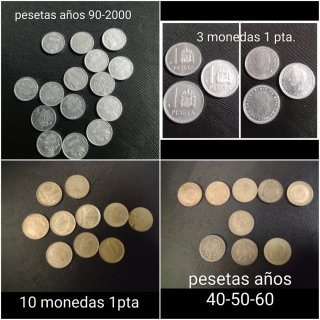 Antiguas monedas de peseta