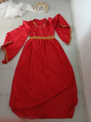Disfraz Medieval Mujer Talla M Rojo Dorado