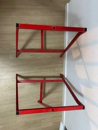 Caballetes Mesa Metálicos Rojos