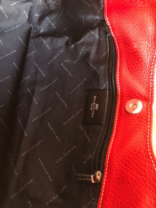 Borsa a mano Balenciaga rossa in pelle