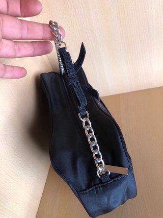Neceser Dior Negro con Cadena y Lazo