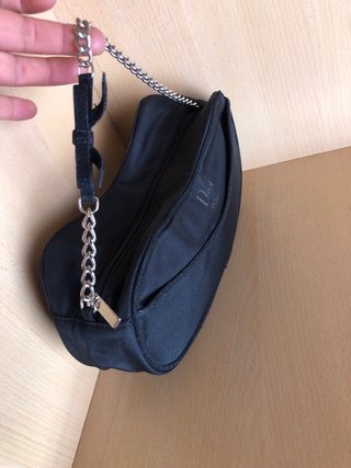 Neceser Dior Negro con Cadena y Lazo
