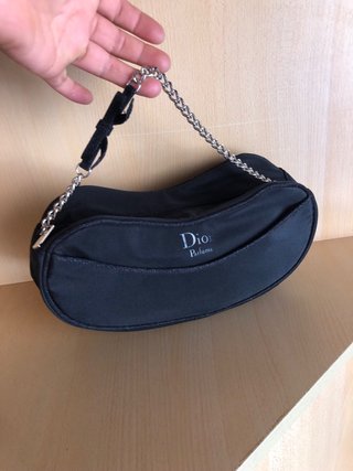 Neceser Dior Negro con Cadena y Lazo