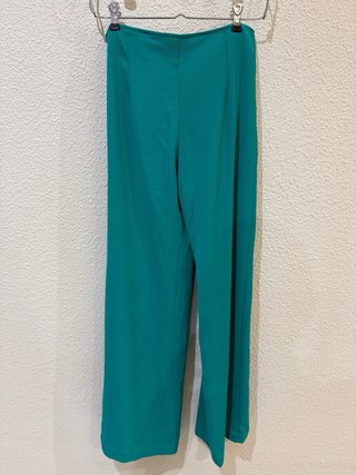 Pantalón palazzo turquesa
