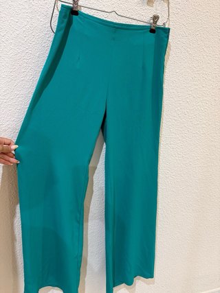 Pantalón palazzo turquesa