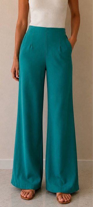 Pantalón palazzo turquesa