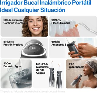 USMILE C30 Irrigador Dental 300ml 5Presiones USB‑C