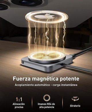RoRoSkin G2 Cargador inalámbrico 4 en 1 Qi2 15W
