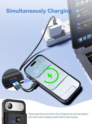 GagaKing Funda Batería 9300mAh iPhone Air 6.5''