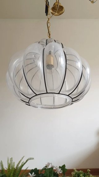 Murano Lampada  Zucca Soffiato in gabbia New