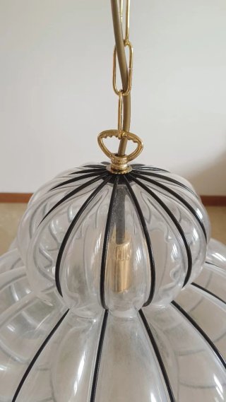 Murano Lampada  Zucca Soffiato in gabbia New