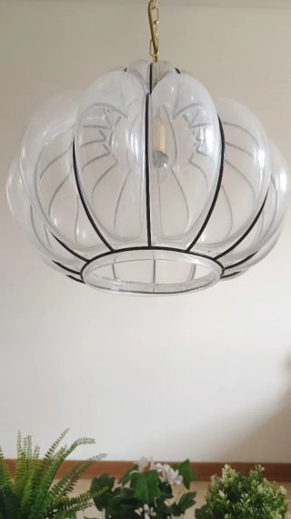 Murano Lampada  Zucca Soffiato in gabbia New