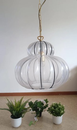 Murano Lampada  Zucca Soffiato in gabbia New