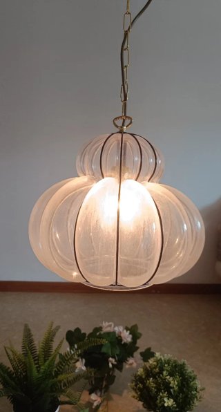 Murano Lampada  Zucca Soffiato in gabbia New
