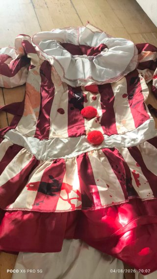 Disfraz payaso terrorífico talla L