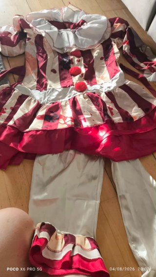 Disfraz payaso terrorífico talla L