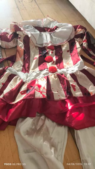 Disfraz payaso terrorífico talla L