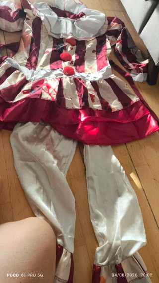 Disfraz payaso terrorífico talla L