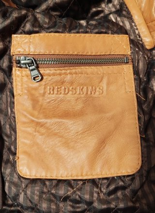 Chaqueta Cuero Redskins Talla L Marrón