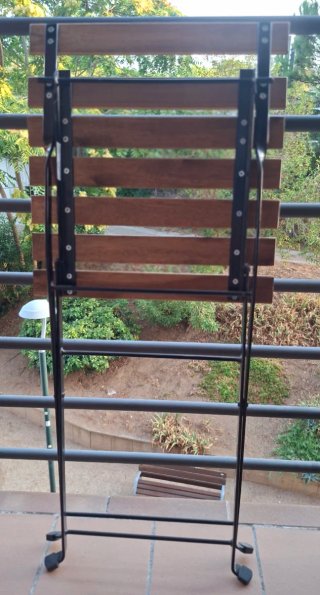 2 Sillas de Madera y Metal para Jardín