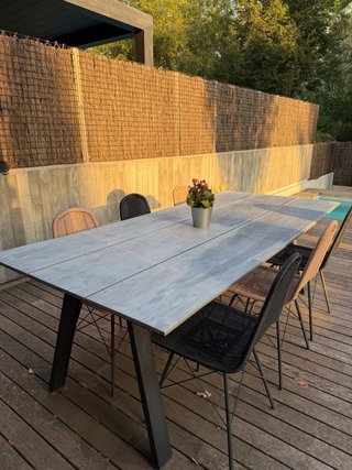 Mesa de terraza y 6 sillas