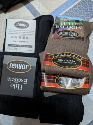 5 Calcetines Jorigu Hilo de Escocia varios colores