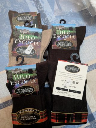 5 Calcetines Jorigu Hilo de Escocia varios colores