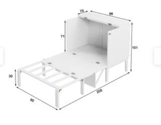 Cama abatible 90x200 cm con somier