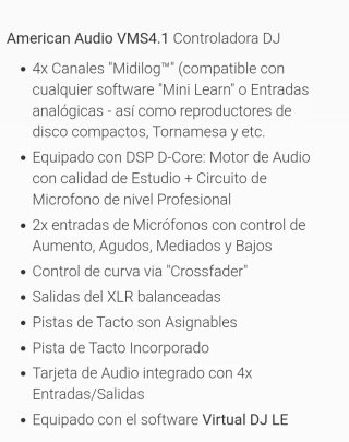 Controladora DJ American Audio VMS 4.1