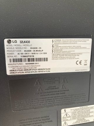 TV LG 32 Full HD con brazo articulado