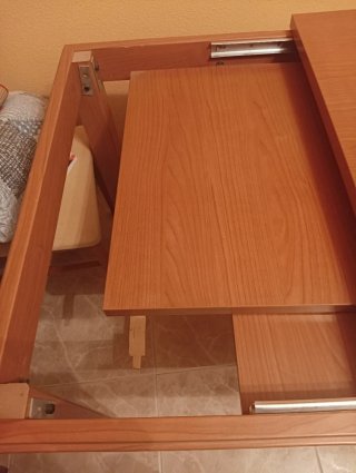 Mesa de Salón Extensible Madera Marrón 1.45-2.05m