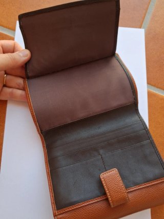 Monedero piel Loewe marrón