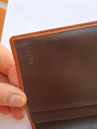 Monedero piel Loewe marrón
