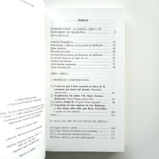 POESIA LIRICA. BERNARDO DE BALBUENA, 2000