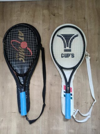 Raquetas de tenis con fundas