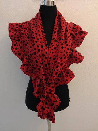 Mantoncillo de Flamenca Rojo Lunares Negros