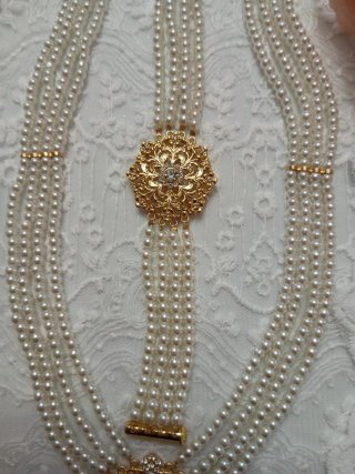 Conjunto fallera perlas de Mallorca