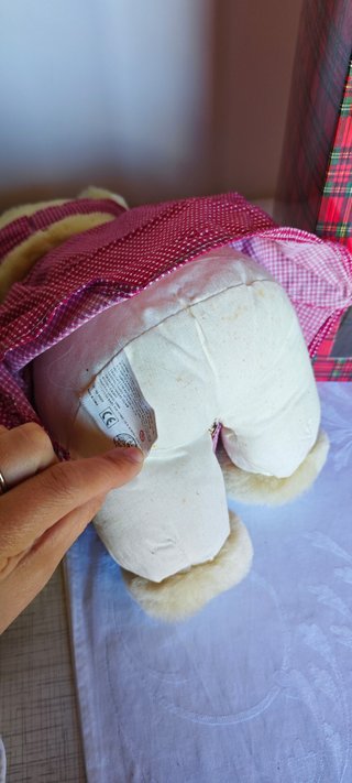 Orsetto Peluche Vintage con Vestito e Scatola