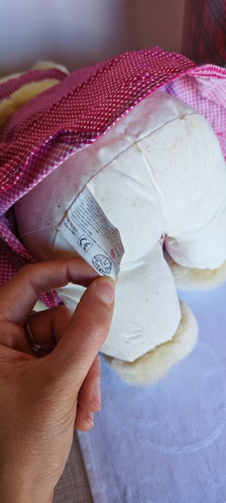 Orsetto Peluche Vintage con Vestito e Scatola