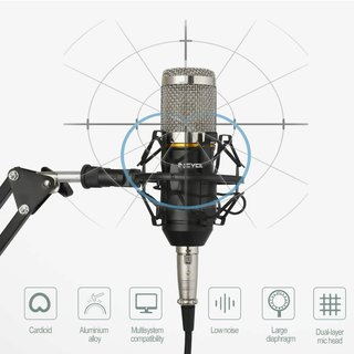 Microfono de Condensador Kit, ZINGYOU BM-800 Micro Set Estudio Profesional