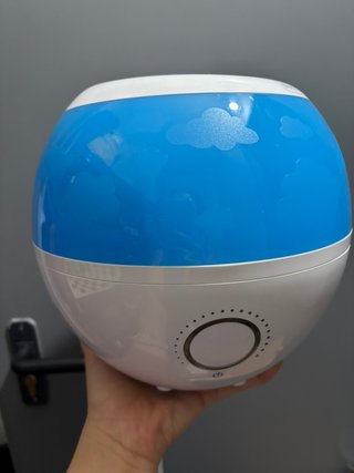 Humidificador esfera azul y blanco