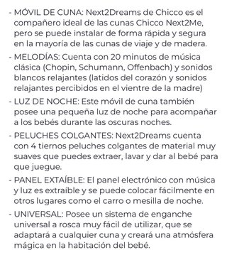 Móvil Cuna Bebé Chicco Luna y Estrellas