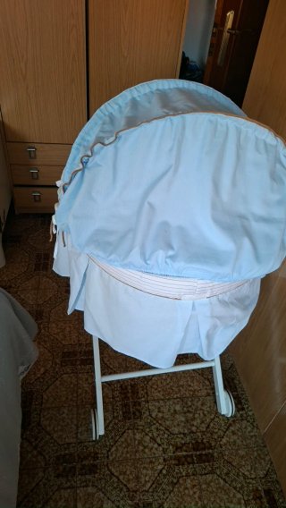 Moisés para bebé azul