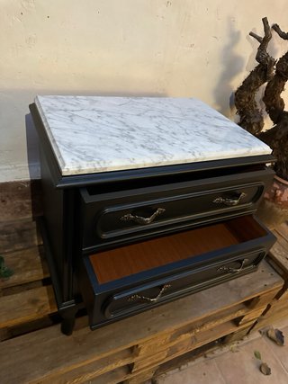 Mueble vintage reformado cajones mármol